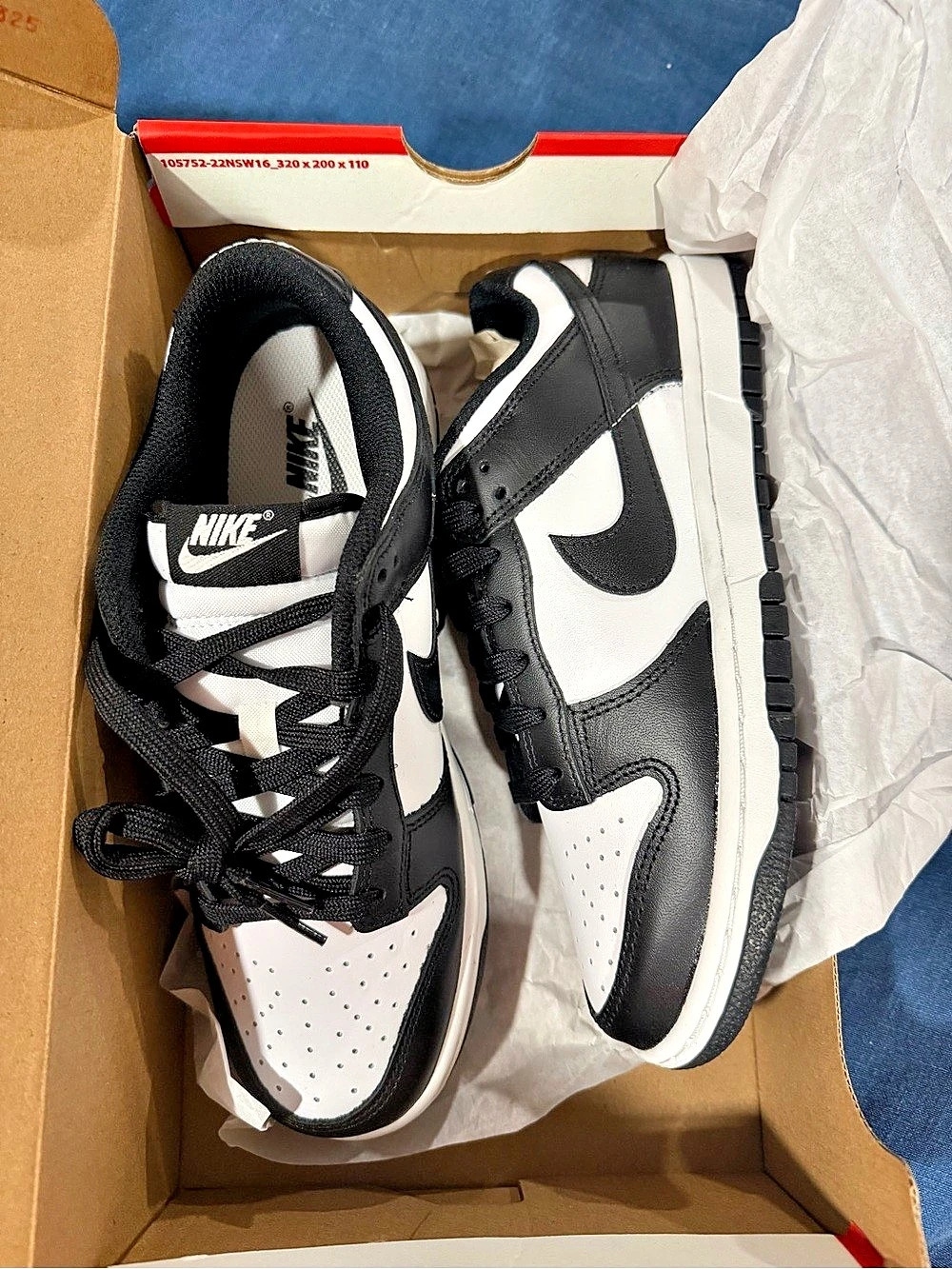 Nike Dunk Low Retro White Black (Panda) ) Black & White US 9 Women's